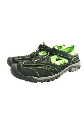 King Size Mens Size 11EW Black & Green Athletic Sandals